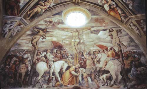 Scena della crocifissione e particolari della "Passione". - Foto D. Morandini