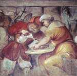 Scena della crocifissione e particolari della "Passione".